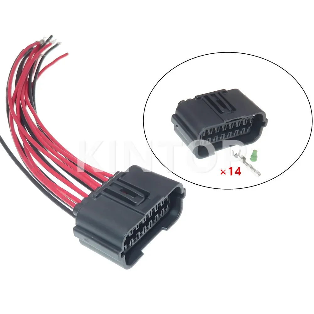 1 Set 14 Pins MG645724-5 AC Assembly Cable Harness Waterproof Connector Auto Electrical Plug MG 645724-5 Car Modification Socket