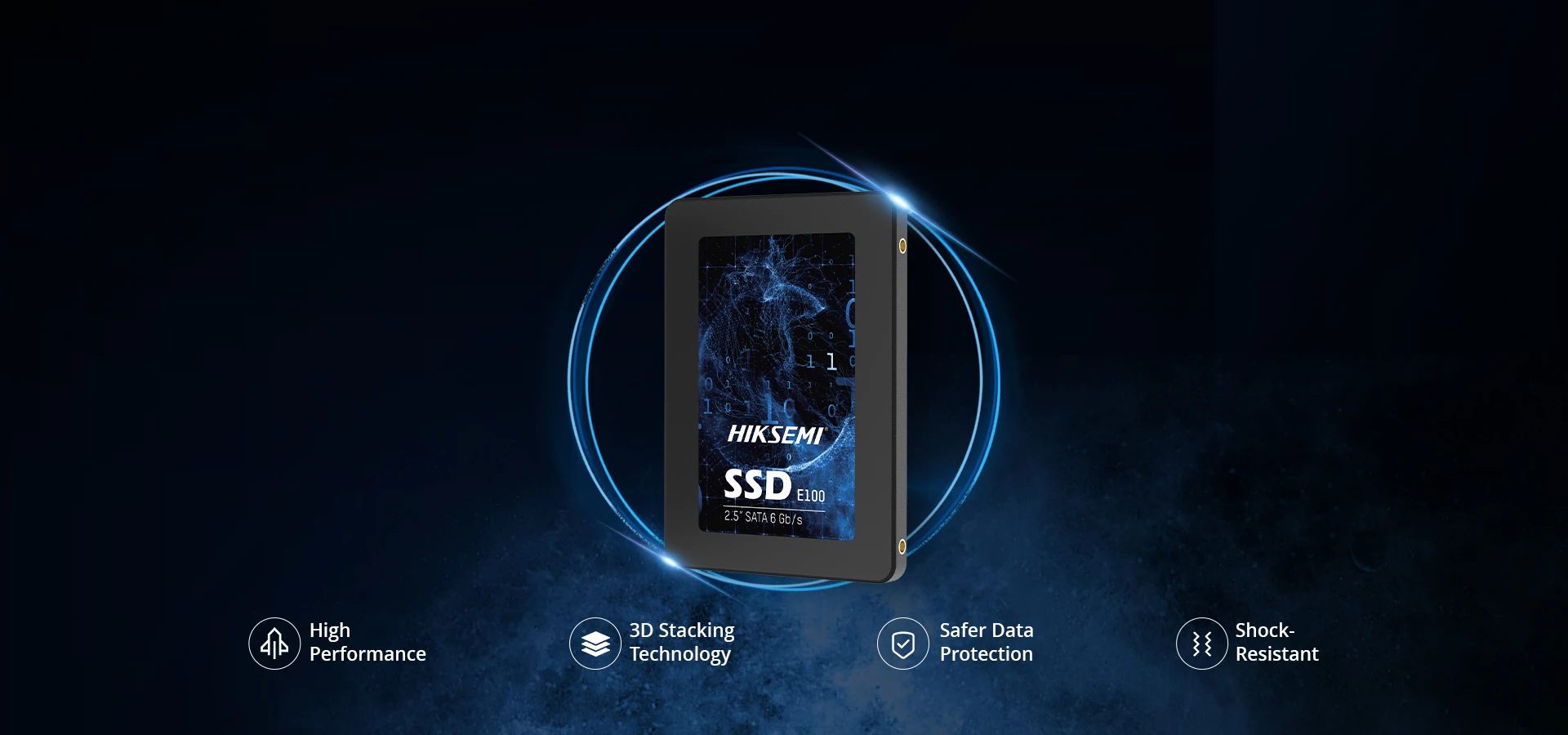 HIKSTORAGE E100 Series SATA SSD with 3D NAND Technology, Up to 560MB/s High-Speed Reading & Writing, Compatible with PC/Laptops