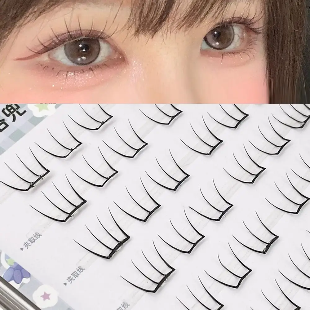 Pestañas en racimo sin pegamento, 60 uds., extensiones de pestañas individuales autoadhesivas, estilo Anime, fáciles de aplicar, bricolaje en casa