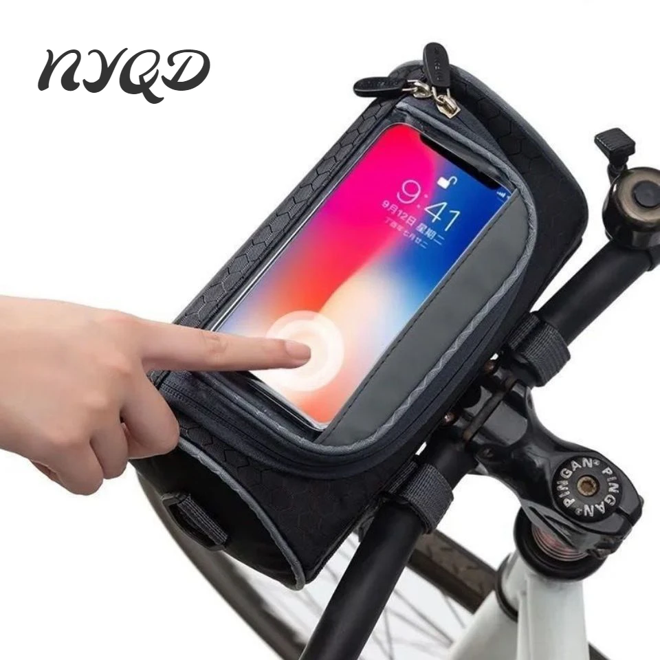 Large Capacity Bicycle Bags Touch Screen Handlebar Front Tube Waterproof Phone Bag for Scooter Pack Shoulder Bag Multi-purpose