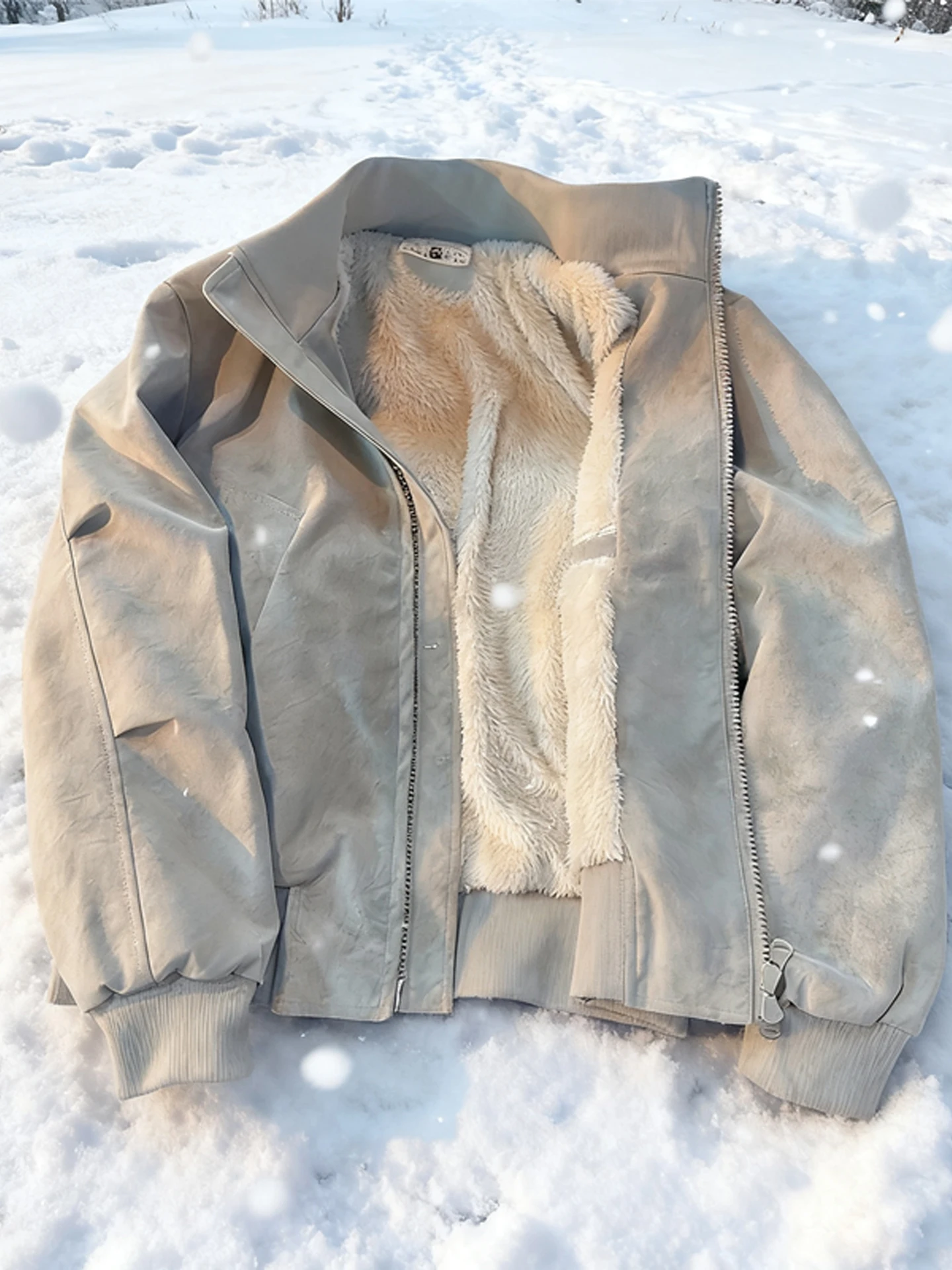 

Мужская зимняя теплая куртка из хлопка с подкладкой из овечьего вельвета, утолщенная, из окрашенной кожи, морозостойкая, ветрозащитная