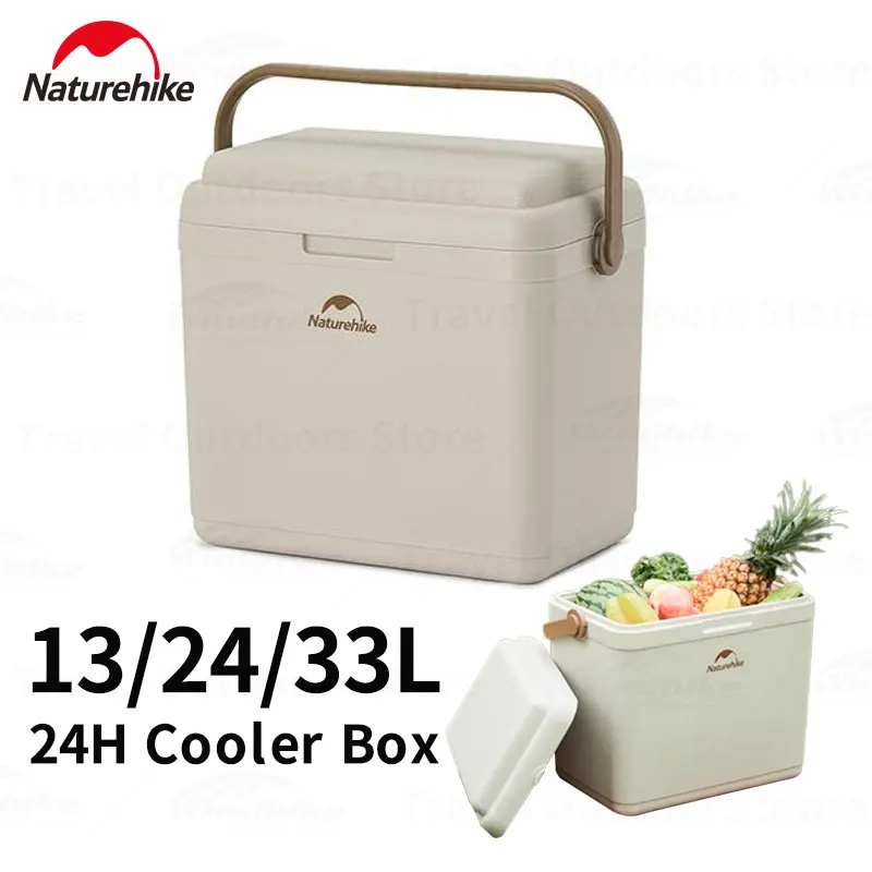 Naturehike Camping Cooler Box 13/24/33L 24H Cold Food Storage