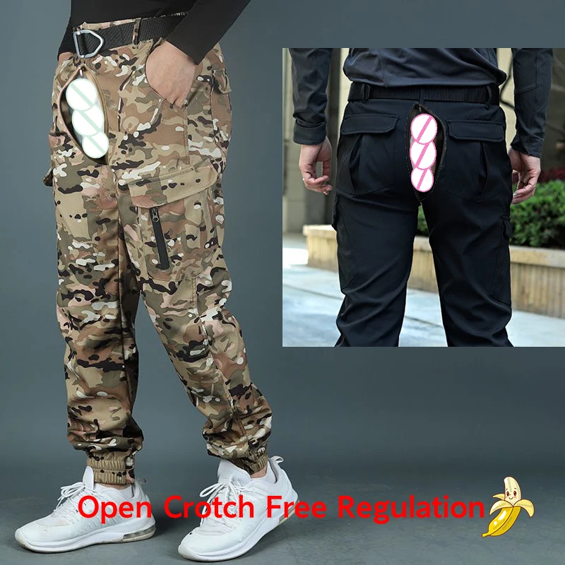 

Outdoor Sex Open Crotch Consul Tactical Pants Mens City Multi Pocket Workwear Climb Cargo Trousers Streetwear Joggers Sweatpants