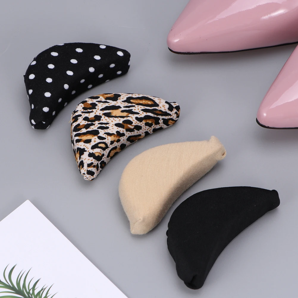 

5 Pairs High Heels Pain-proof Pads Shoe for Comfort Inserts Cushion Spacers Shoes Women Black Foot Toe Sponge and