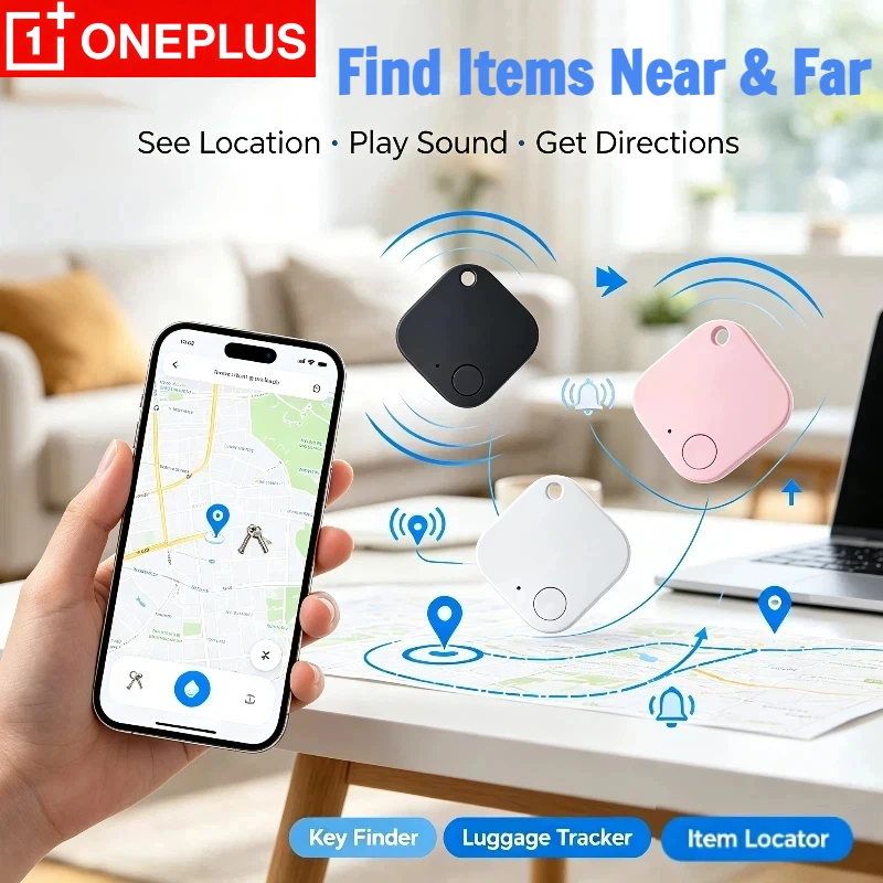 OnePlus Smart Tag Compatible with Apple USB-C Charging Bluetooth Tracker Anti-lost Locate Wallet Keys Finder Global Tracking