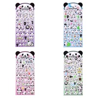 4PCs Cute 3D Panda Stickers Cartoon Animals Children’s Reward Stickers Handmade Decoration Photo Album Diary DIY Baby Stickers