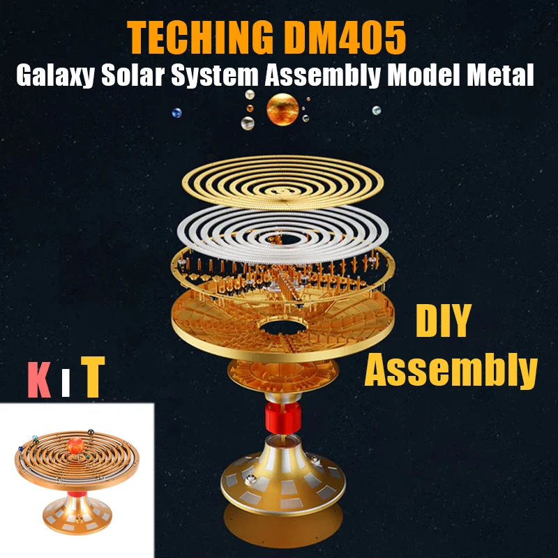 

TECHING DM405 Новый механический образовательный металлический конструктор-модель Солнечной системы Galaxy