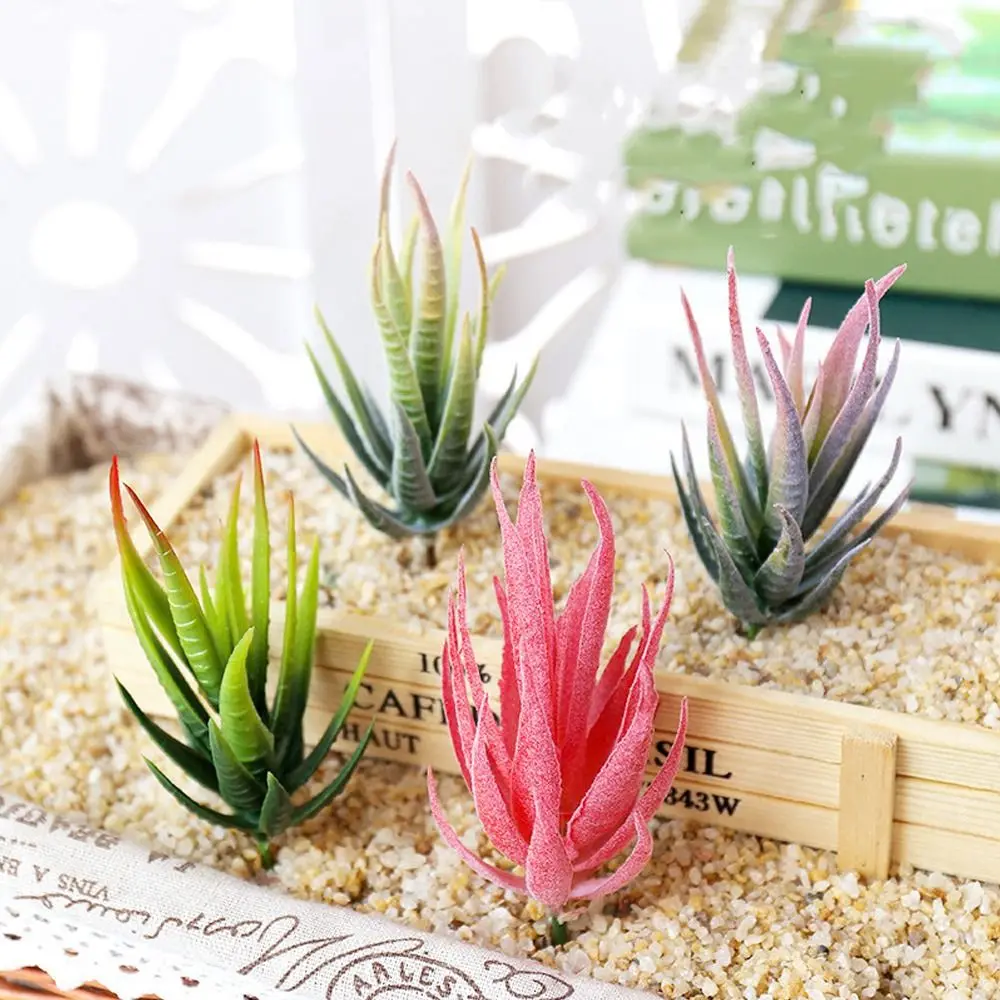 Mini Simulation Aloe Photography Props PVC DIY Fake Plants Realistic Artificial Succulents Plants Home Decoration