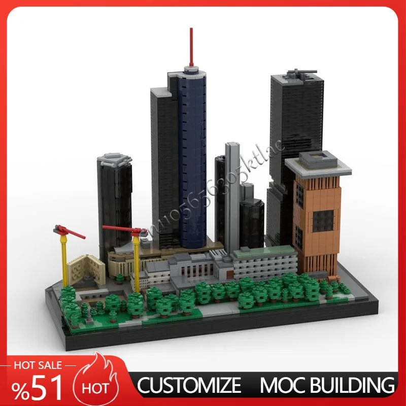 

3516PCS MOC Urban Architecture Neue Skyscrapers Street View Model Custom Puzzle Technology DIY Creative Assembly Kids Toys Gift