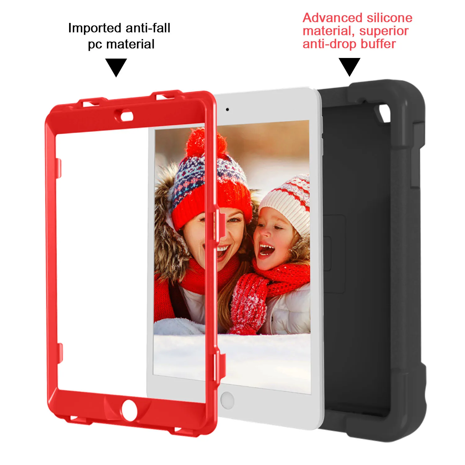 360° Rotation Case For iPad Mini 1 2 3 7.9 inch Stand Cover EVA PC Model A1432 A1454 A1455 A1489 A1490 A1491 A1599 A1600 A1601 