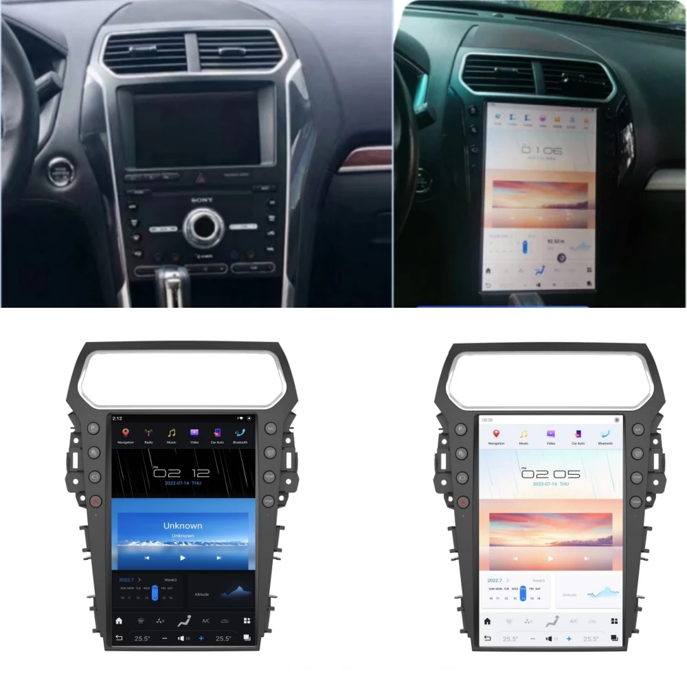 14.5 Inch Android 11 For Ford Explorer 2011 2012 2013 2014 2015 2016 2017 2018 2019 2 Din Car Radio GPS Player Sync1 Sync2 Sync3