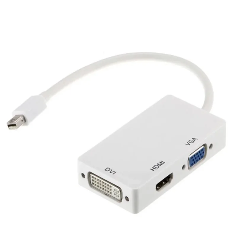 Mini displayport DP to DVI HDMI VGA Audio Converter Adapter MiniDP Male to DVI HDTV VGA Female cable For Computer Projector