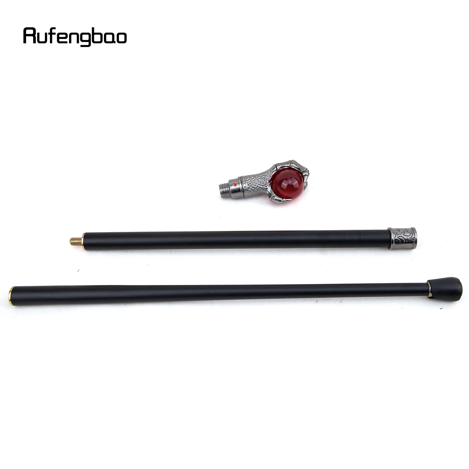 الفضة التنين مخلب فهم الأحمر كرة زجاجية قصب موضة عصا الزخرفية شهم تأثيري كروسيير أداء المرحلة قصب 93 سنتيمتر