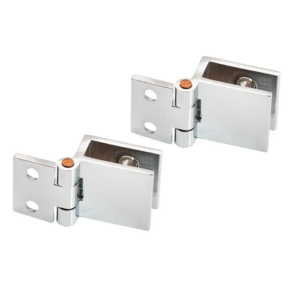 Stylish and Functional 2 Pcs Silver Bathroom Shower Glass Door Hinges  Convenient for Installing Cupboard Glass Doors