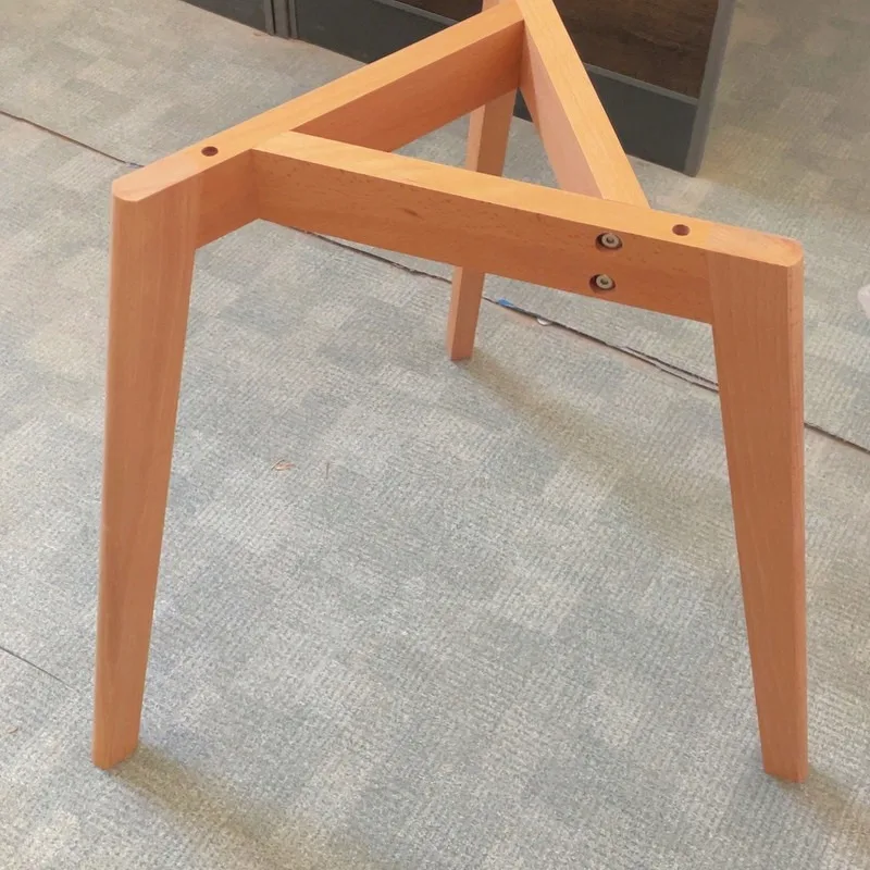 Triangular Solid Wood Table Legs Beech Support Feet Coffee Table Stand Detachable Chair Legs Beautiful Mortise Design Structure