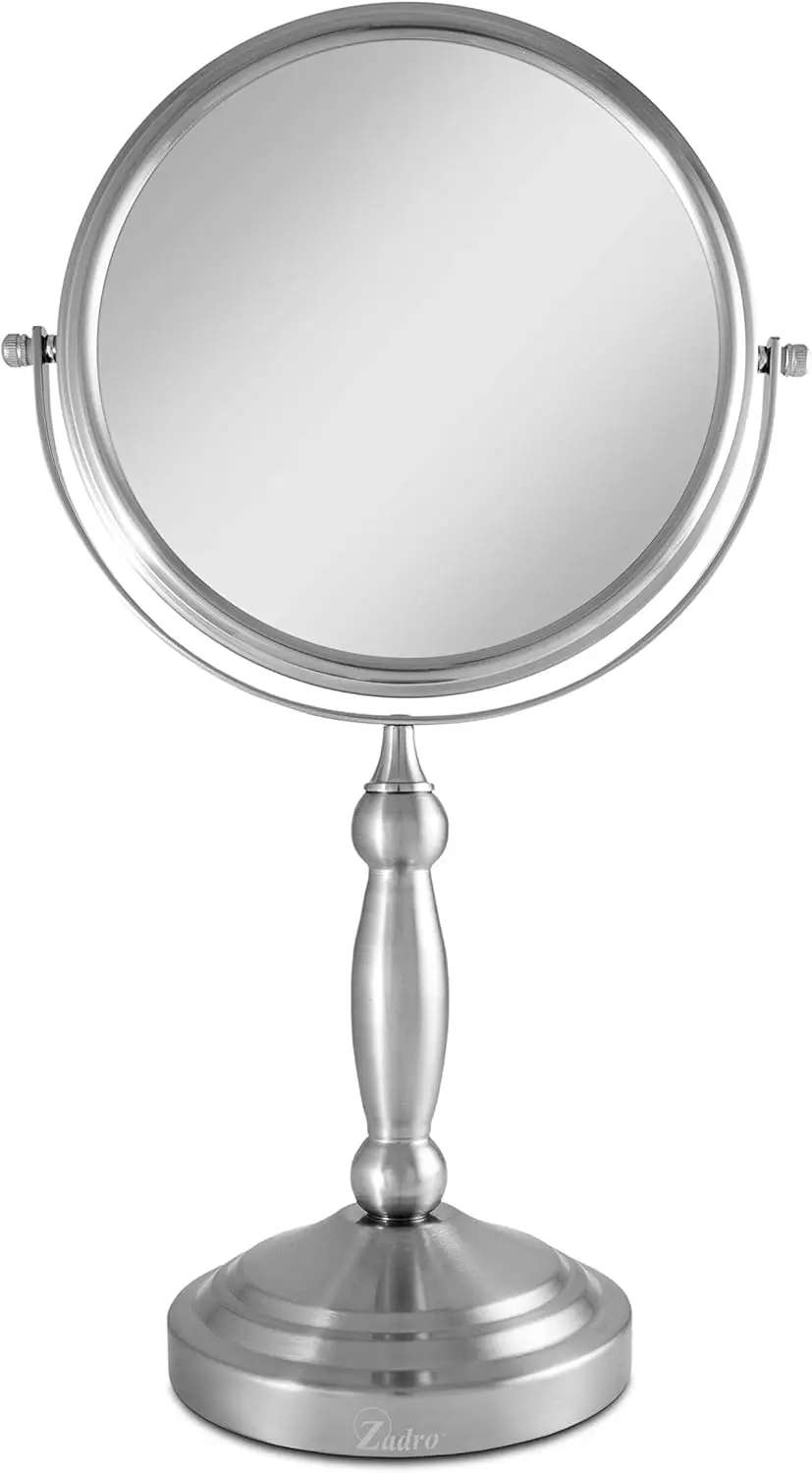 

10X 1X Magnifying Makeup Mirror with 360° Rotation, 9"x16" Round, Non-Lighted for Desk