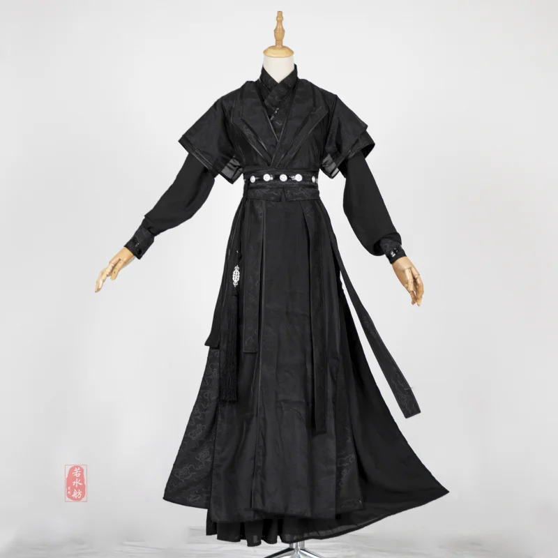 

Anime Tian Guan Ci Fu He Xuan Gu Yun Cosplay Costume Black Chinese Hanfu Halloween Carnival Cosplay Party Props Accessories
