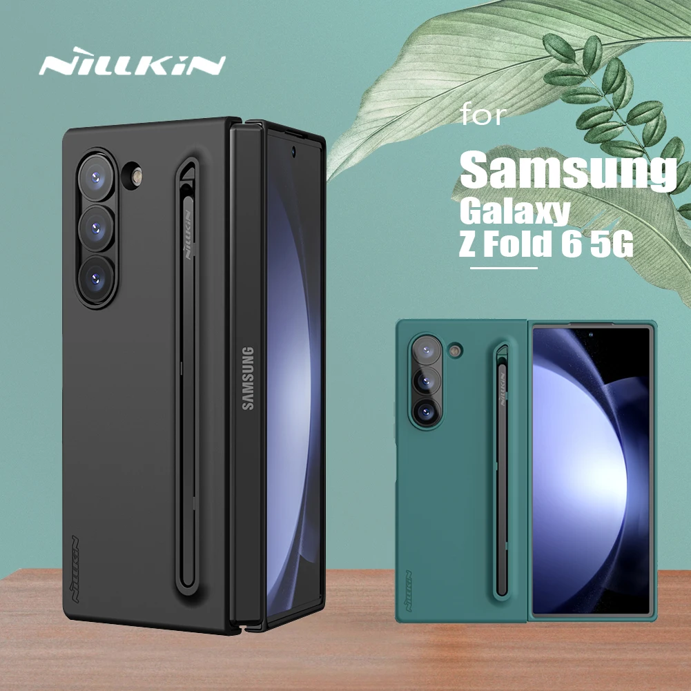 Nillkin for Samsung Galaxy Z Fold 6 5G Case Silky Soft Touch Silicone with Customs S-Pen + Holder Ultra-Thin Back Cover