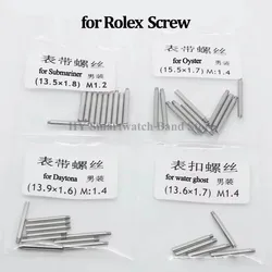 Watchband Screw Rod for Rolex Metal Strap Stainless Steel Watch Band Screw Buckle Screws Shaft Watch Buckle Screws Accessories