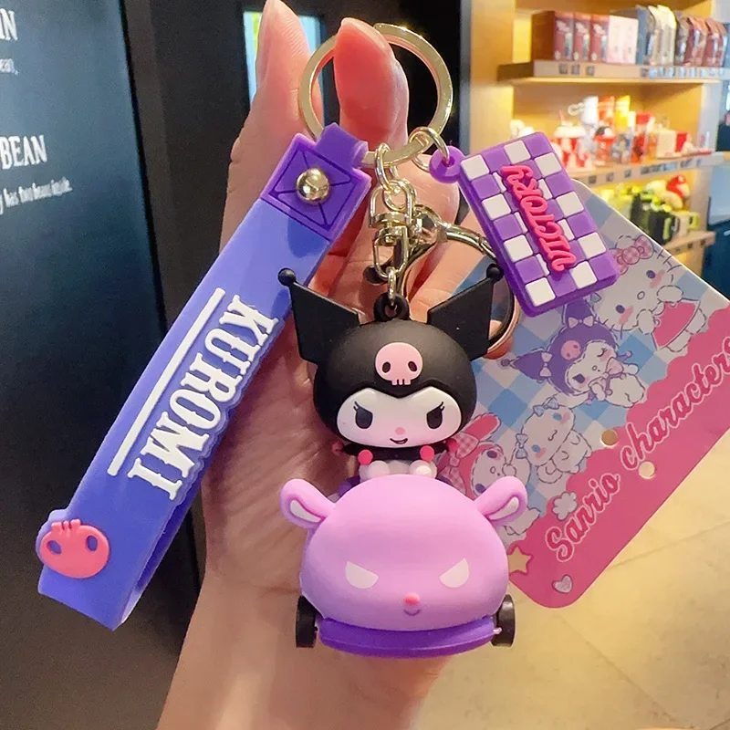 MINISO натуральный автомобильный брелок для ключей, кулон Kawaii Sanrio Kuromi Hello Kitty Jenga Kawaii, брелок для ключей, милый мультяшный школьный рюкзак, украшение MINISO натуральный автомобильный брелок для ключей, кулон Kawaii Sanrio Kuromi Hello Kitty Jenga Kawaii, брелок для ключей, милый мультяшный школьный рюкзак, украшение
