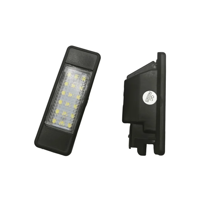 2x 車用リア18LED SMDナンバープレートライトランプ 6000K プジョー106 207 308 406 607 シトロエンC3 C4 C5 C6 C8用