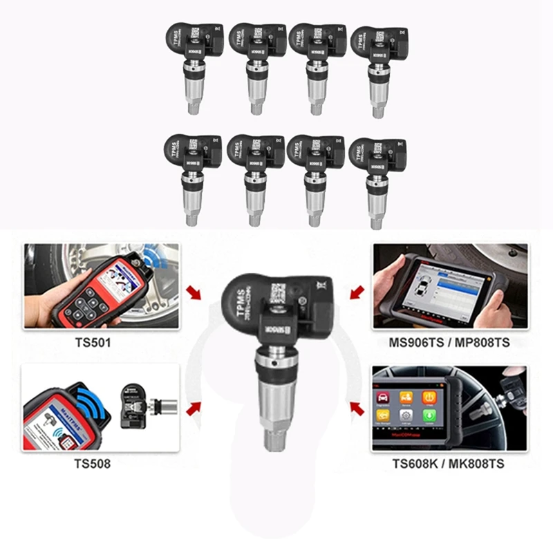 

10Pcs TPMS Tire Pressure Sensor Programmable For Autel Tool TS408 TS508 ITS600 315MHZ+433Mhz 2 In 1 MX Sensor Monitor