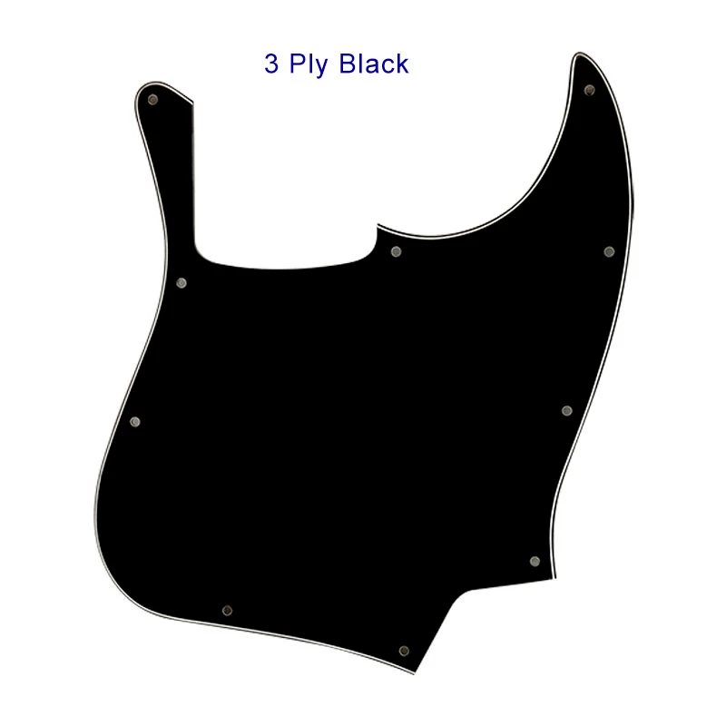 Pleroo Custom Quality Pickguard For US 10 Holes 5 String Jazz Bass Guitar Pickguard Blank Scratch Plate Multicolor Flame Pattern