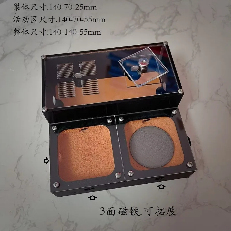 Luxury 3D Rectangle Ant Nest Cage Expansion Science Popularization Reproduction Breeding Acrylic Pet Ant Exploration