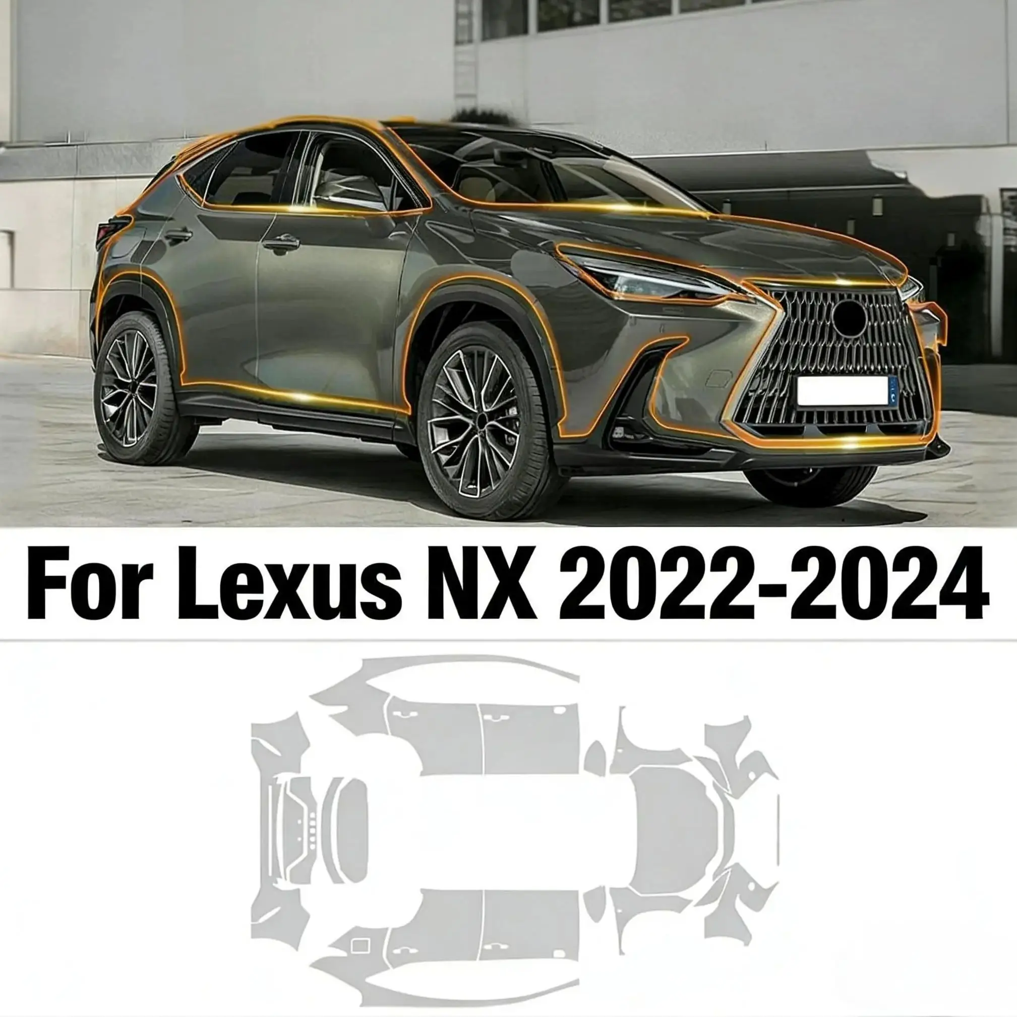 

8.5Mil Pre-cut PPF For Lexus NX 2022-2024 TPU Bumper Hood Clear Paint Protection Film Scratch-Resistant Exterior Accessories