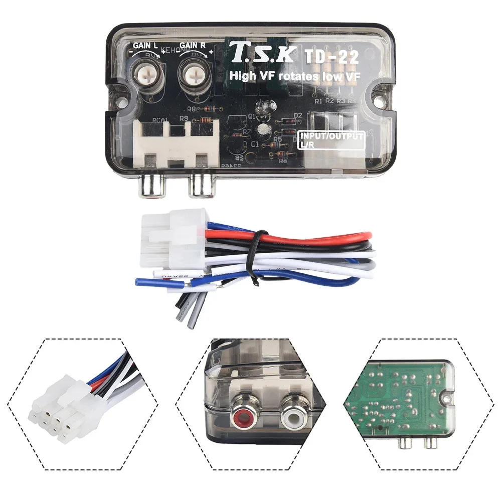 Adapter Car Converter 12V RCA Stereo Audio Converter Auto Car Converter Adapter High To Low New Arrival Ready Srock