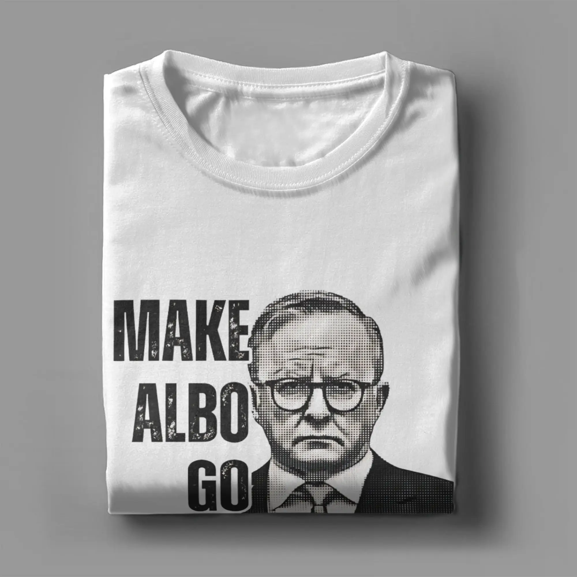 Fashion  MAGA Make Albo Go Away T-Shirt for Men Crew Neck Pure Cotton T Shirt  Short Sleeve Tee Shirt Summer Clothes