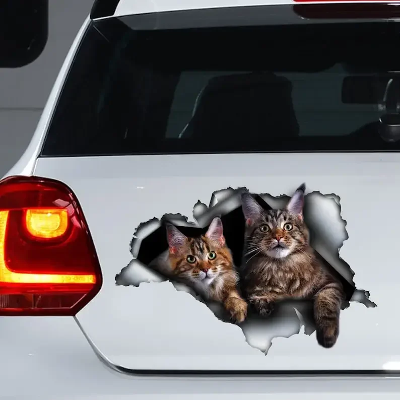 Calcomanía de gato para coche, calcomanía de Mascota, calcomanía de perro
