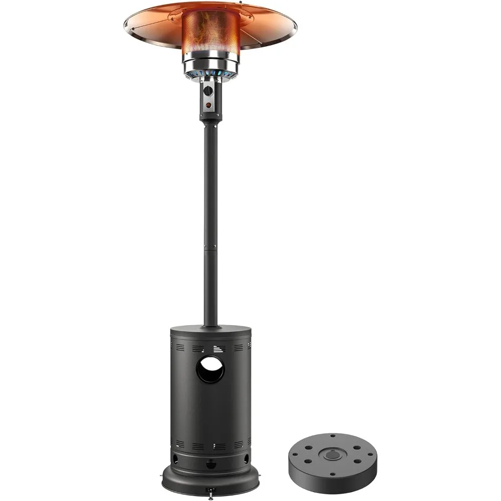 

48,000 BTU Patio Heater for Outdoor, Propane Patio Heater with Wheels, Round Table Design, Double -Layer Stainless Steel Burner