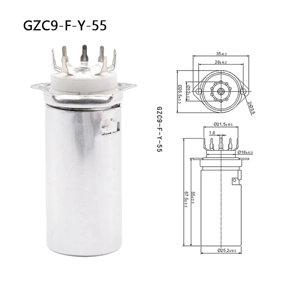 1Pcs 9Pin B9A Vacuum Tube PCB Mount DIY Valve Base Tin-Plated Vintage Audio GZC9 for 12AX7 6DJ8 5670 6922 EL84 12AT7 12AU7