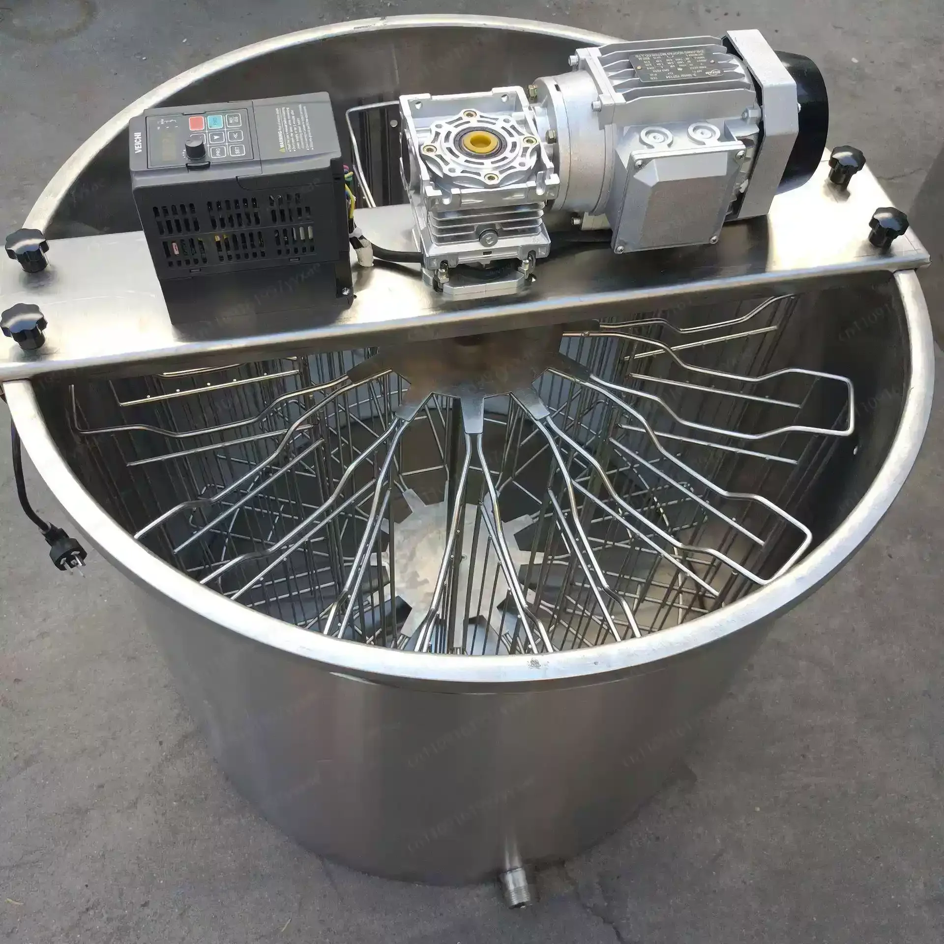 220V 110V Electric 12 Frames 24 Frames Auto Reverse Reversible Honeycomb Honey Extractor Beekeeping Equipment