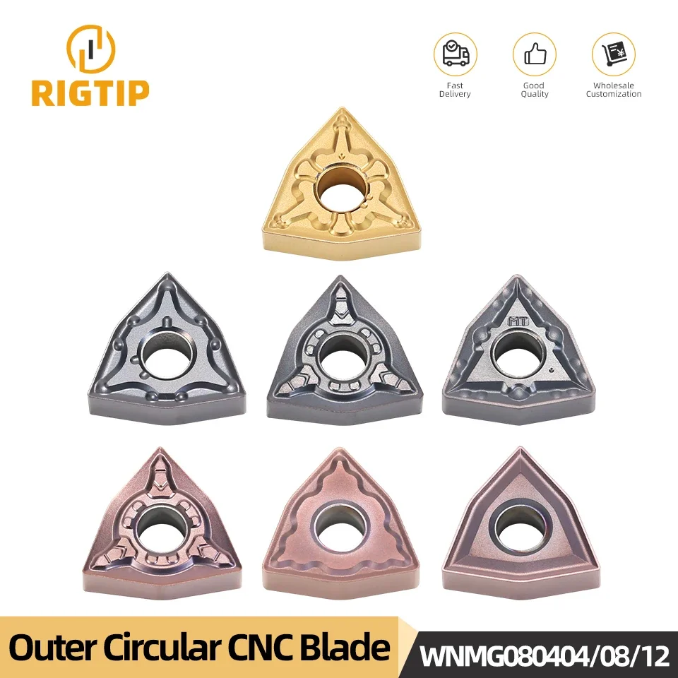 SIQICNC WNMG080404/08/12 Carbide Inserts for MWLNR External Turning Tool WNMG R-S/L-S Blade Stainless Steel Cutter CNC Lathe