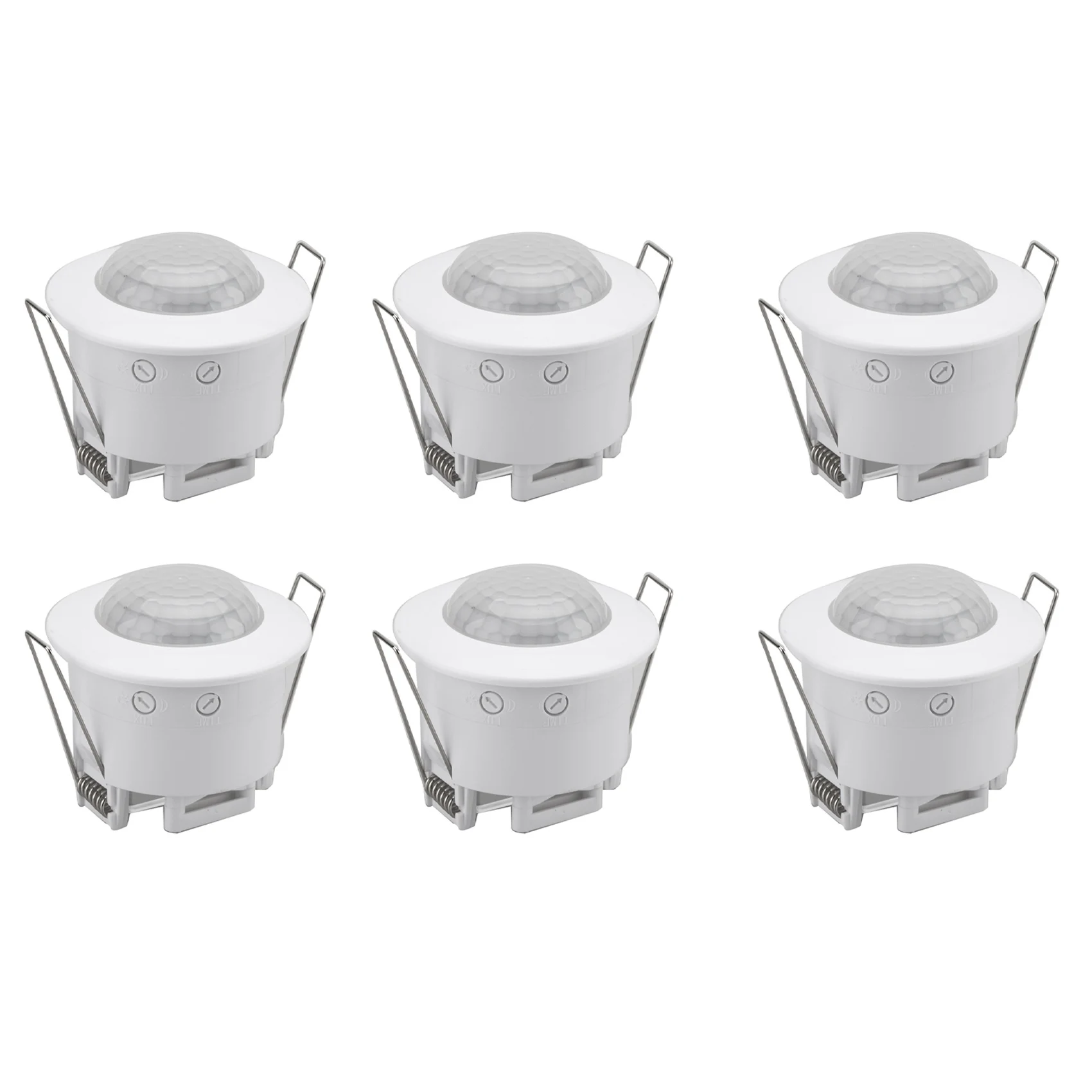 

6X Ceiling Recessed PIR Motion Sensor Infrared Adjustable Detector for Corridor Warehouse Stairs Porch Lamp Switch