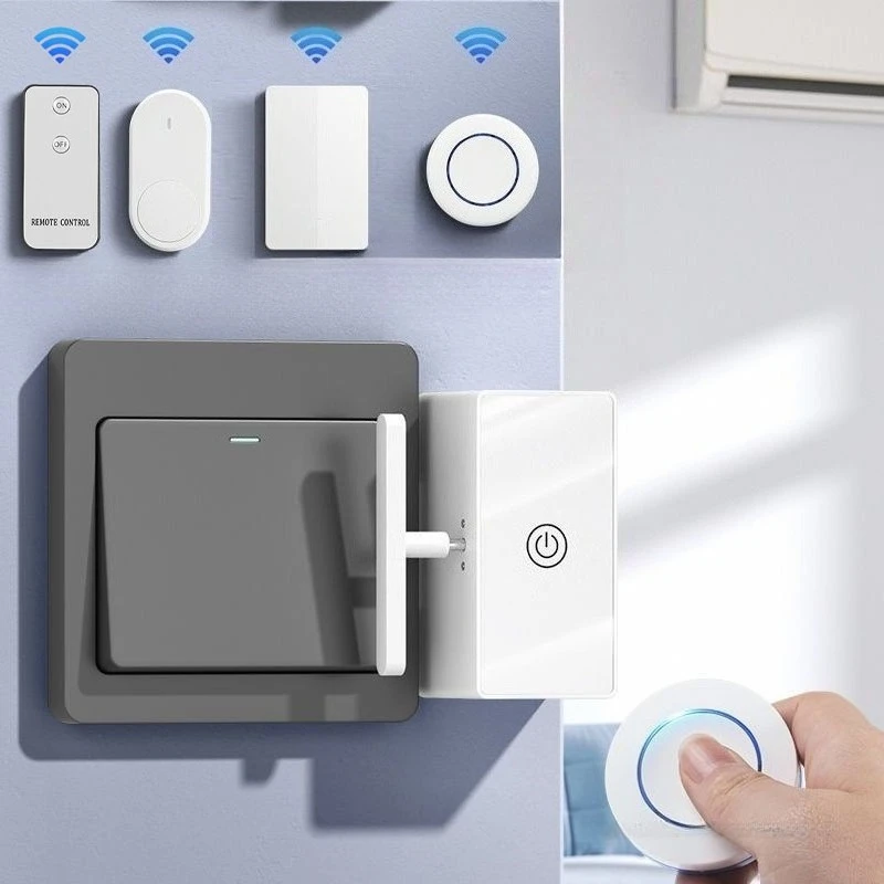 Interruptor de Luz Inteligente com Controle Sem Fio, Ferramenta de Desligamento Automático, Botão Remoto para Luz Interna, Controle Inteligente Portátil
