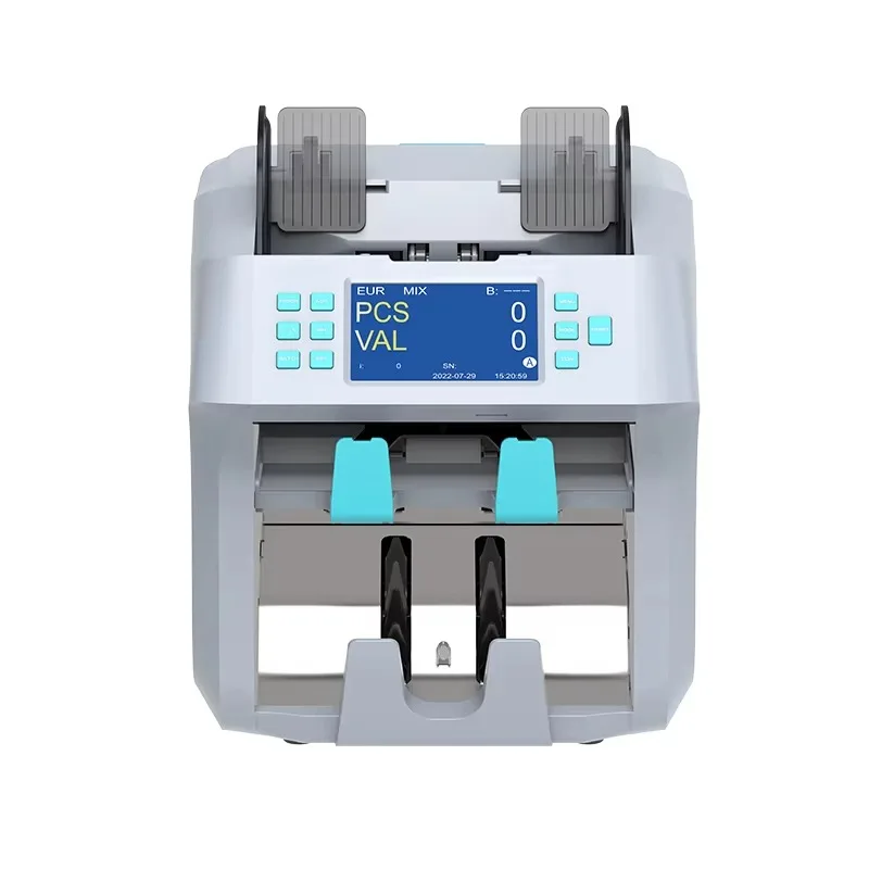 Auto Mix Money Sorter Machine 40 Kinds Currency Bill Counter with Two Pockets Efficient Bill Counter