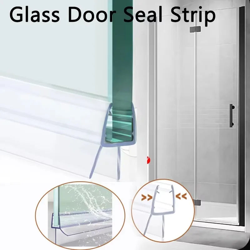 0.5/1/1.5/2m Shower Water Dam Strip, Self Adhesive Bathroom Water Barrier, Flexible Splash Guard for Shower Floor Wet Dry