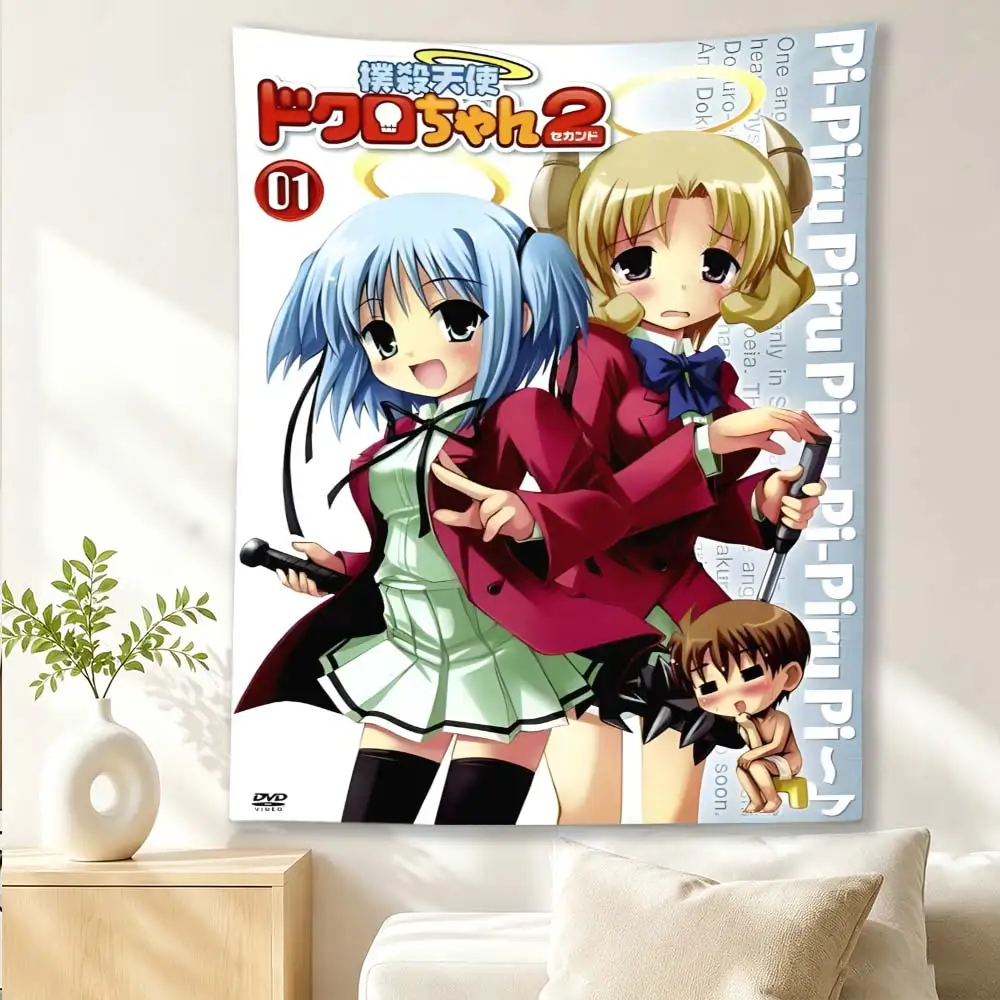 Bludgeoning Angel Dokuro‑chan 2 Anime Tapestry Manga Character Poster Wall Hanging Cloth for Bedroom Dorm Home Background Wall