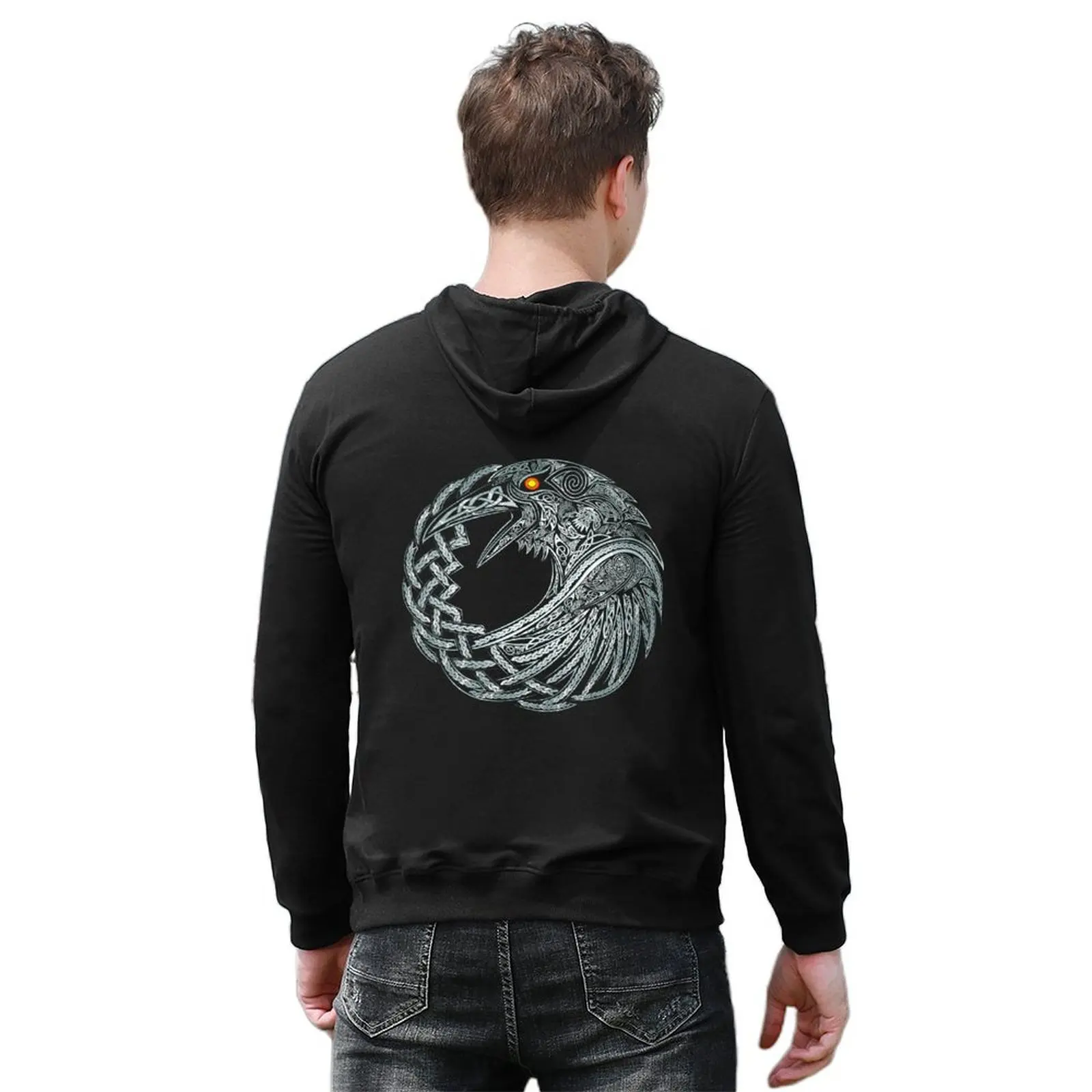Celtic Raven Hoodie men's clothes hooded shirt anime clothing men's autumn clothes new hoodies and sweatshirts