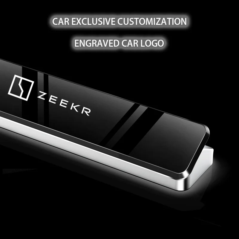 Numero di telefono cellulare in metallo per Auto targa di parcheggio temporanea per ZEEKR X 001 009 007 accessori per interni Auto 2023 2024 Logo