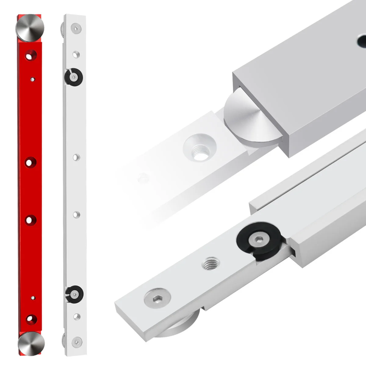 300mm/450mm T Track Miter Bar Slider, Aluminum Alloy T Slot Gauge Rod, Linear Motion Guide Rail for Table Saw, Woodworking DIY