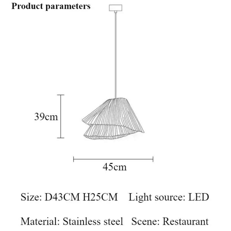 SANDYHA Nordic Stainless Steel Pendant Lights Chandelier Dining Table Lighting for Living Room Led Lamp Bedroom Decoration Home