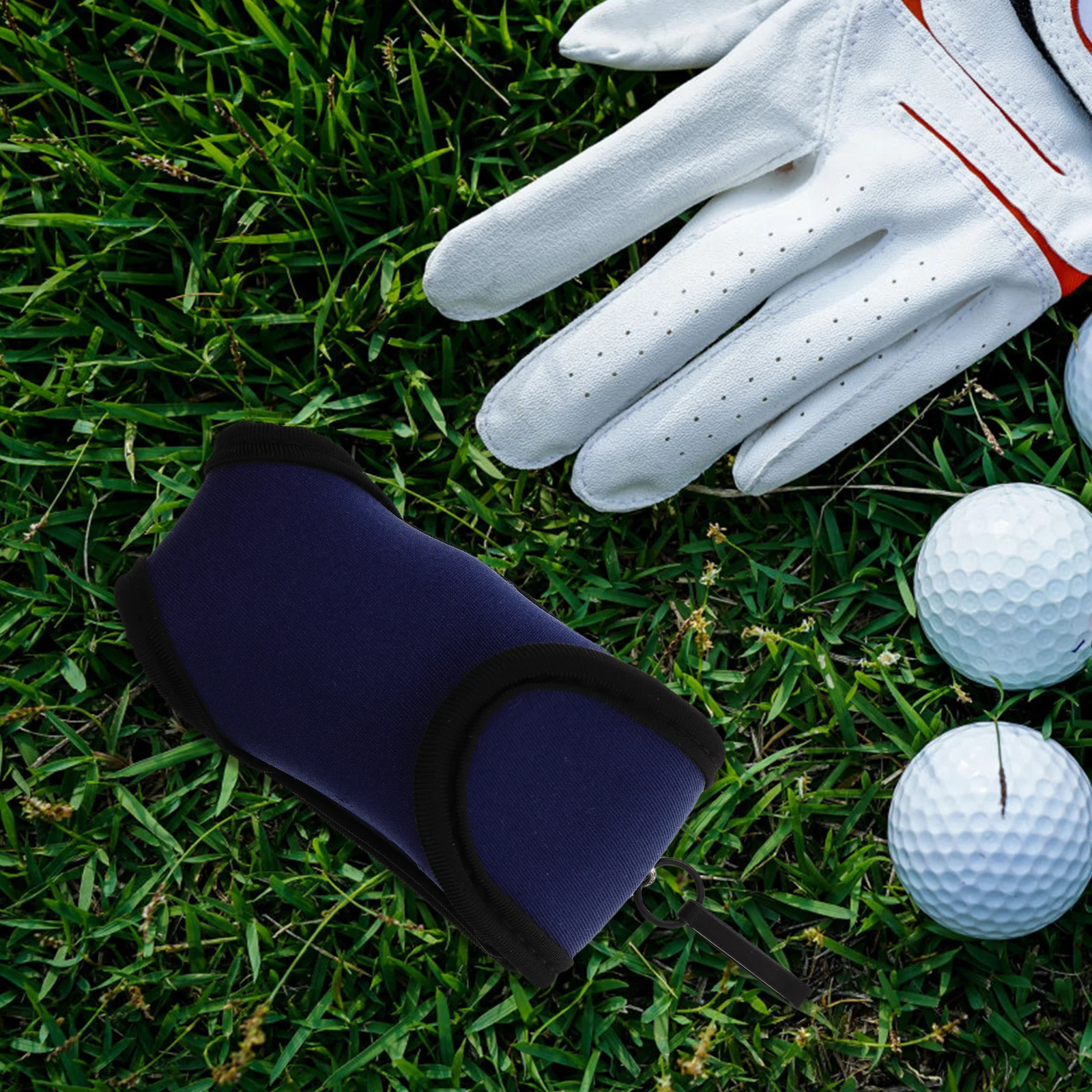 2Pcs Golf Ball Bag Portable Blue Compact Travel Case Golf Ball Waist Holder Organizer Pouch Protector for Men Women