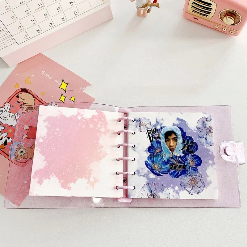 45 Sheets Kawaii Mini Loose Leaf A7 Pads Filler Paper Refill Spiral PVC Binder Index Inner Agenda Pages KPOP Cards Decoration