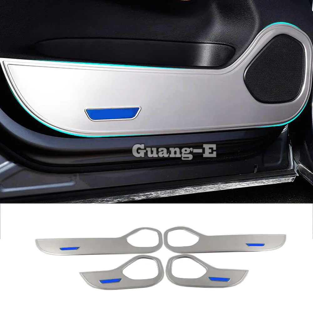 

For Volvo XC60 2018 2019 2020 2021 Stainless Steel Inner Door Protective Car Styling Cover Anti-Kick Board Stick Trim Decoration