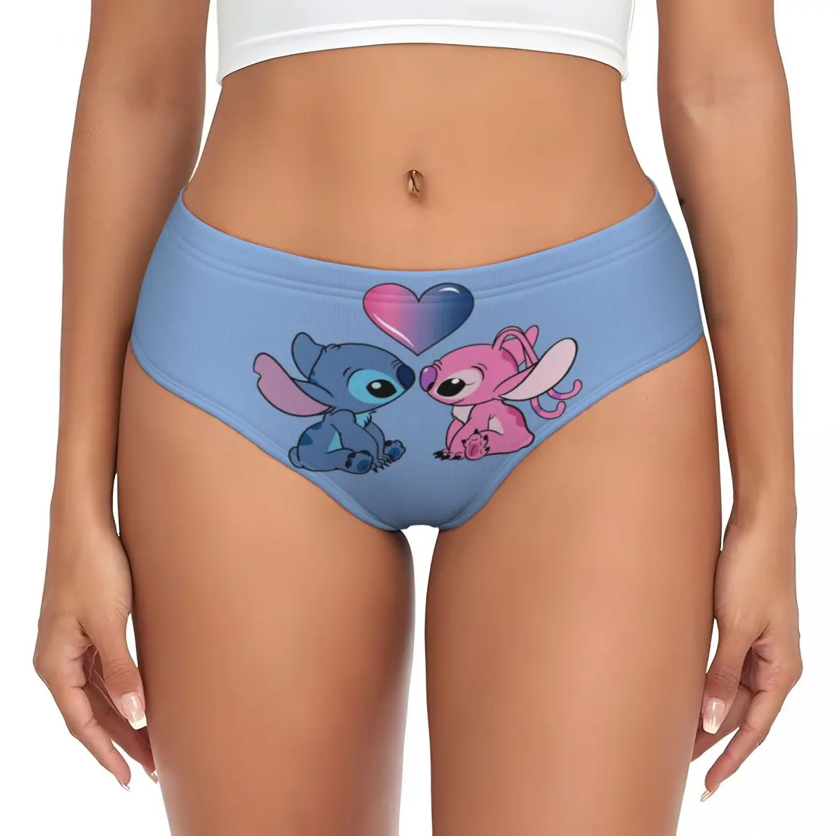 Women's Kawaii Underwear Brief Stitch And Angel Merch Soft Ladies Panties Briefs