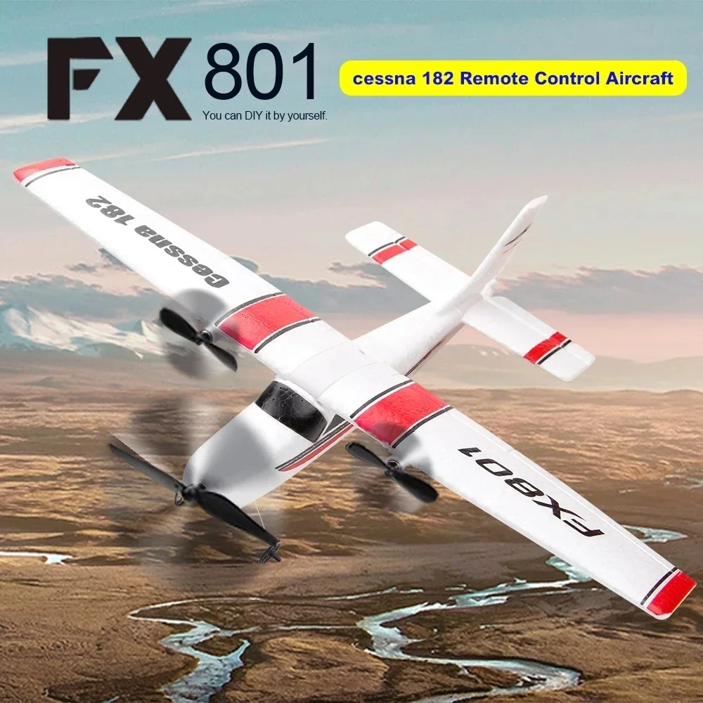 New FX801 RC Plane 2.4G 2CH RTF Remote Control Wingspan Aircraft and Accessories Fixed Wingspan Airplane Toys Gifts for Children